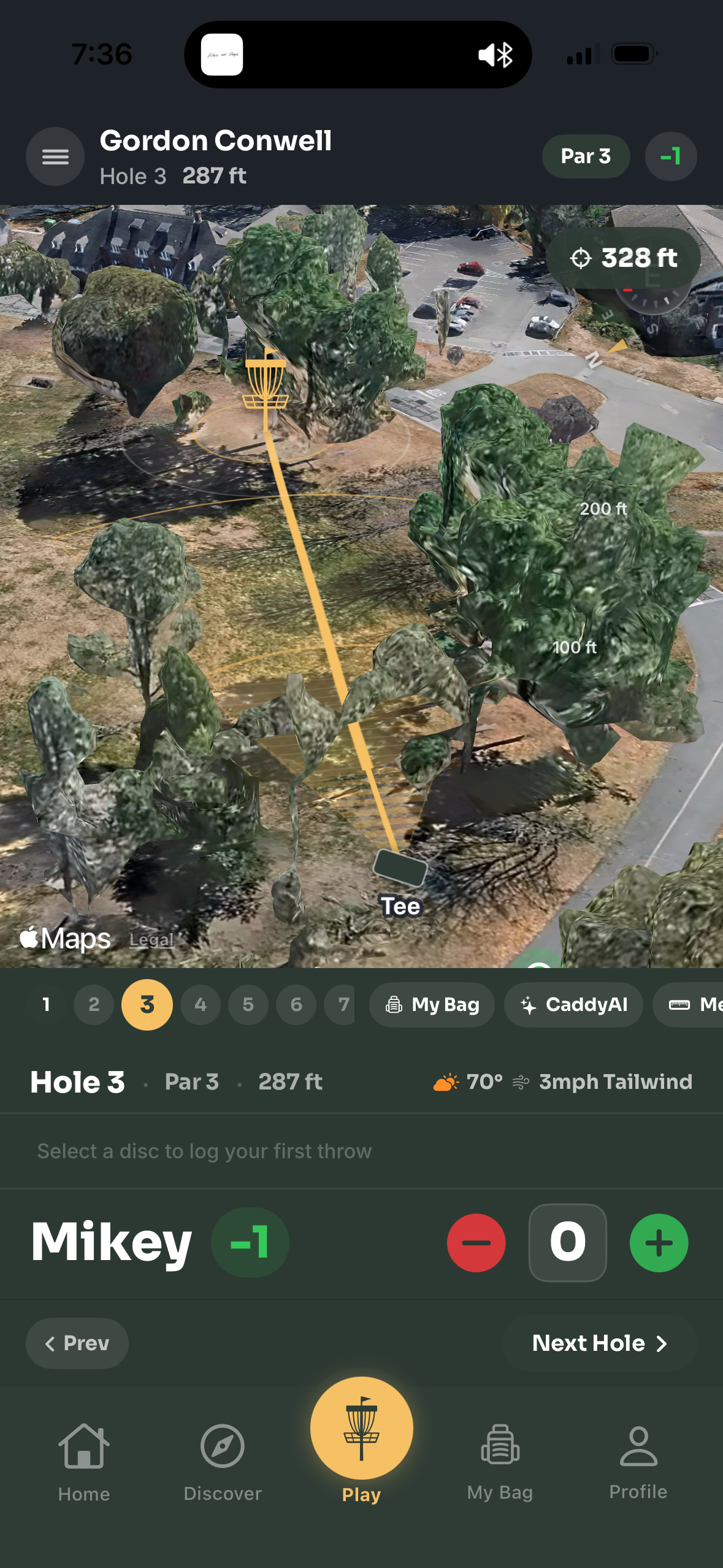 3D course map view
