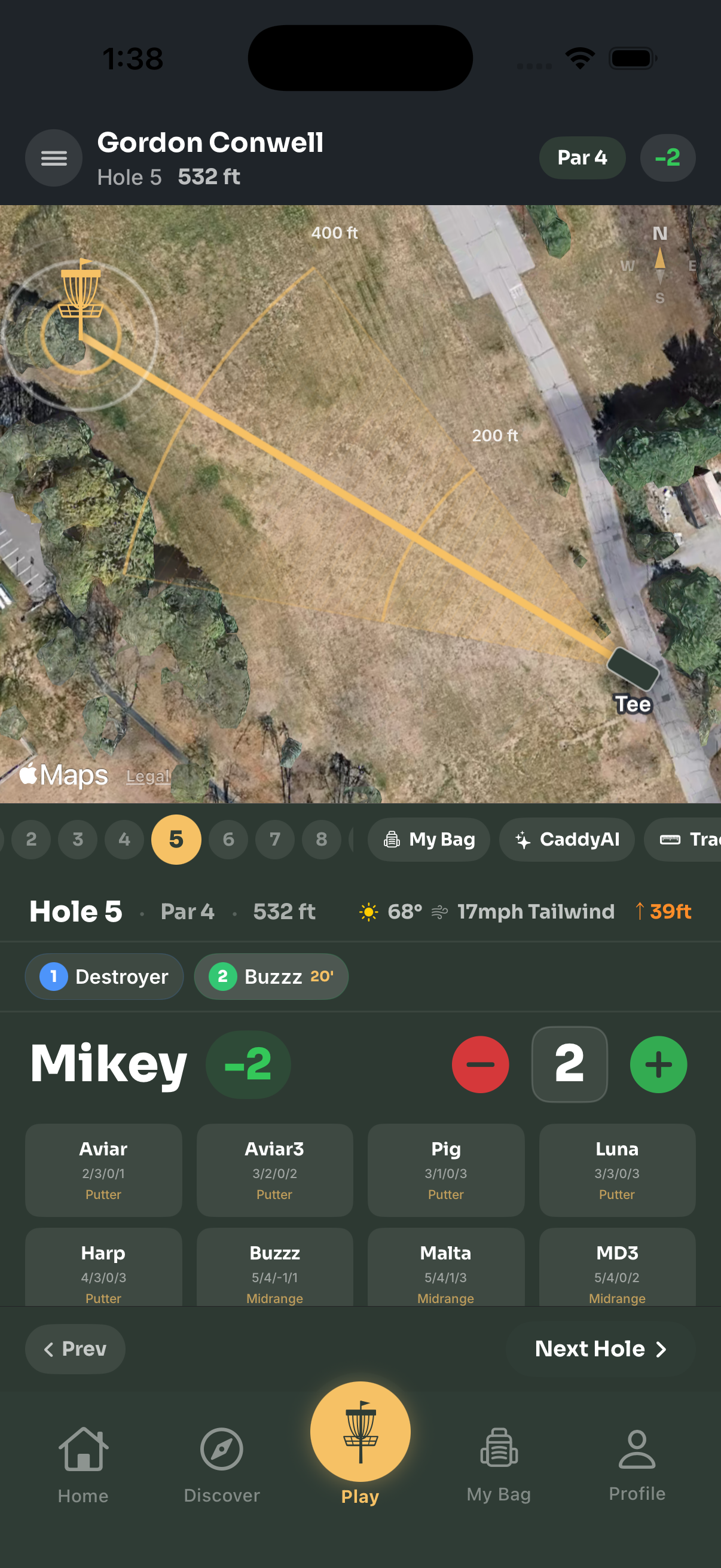 Satellite hole map